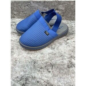 L.L. Bean Kids' Airlight Light Ocean Blue Slippers Elastic Strap Size 1-2 New